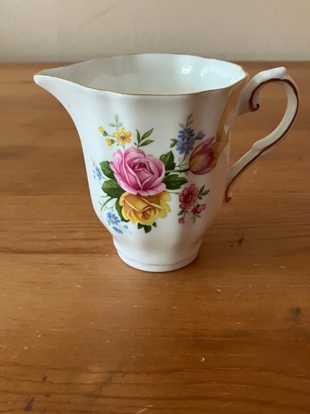 VTG 1957-1961 Royal Grafton Fine Bone China Floral Creamer Pitcher
